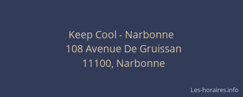 Keep Cool - Narbonne