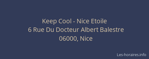 Keep Cool - Nice Etoile