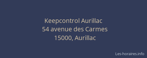 Keepcontrol Aurillac