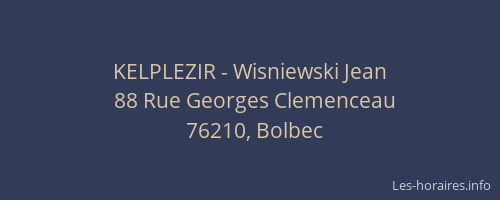 KELPLEZIR - Wisniewski Jean