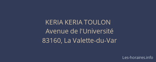 KERIA KERIA TOULON