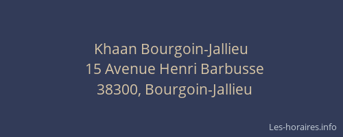 Khaan Bourgoin-Jallieu