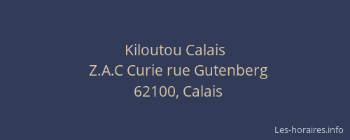 Kiloutou Calais