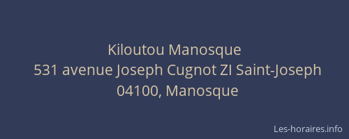 Kiloutou Manosque