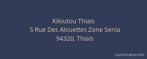Kiloutou Thiais