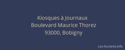 Kiosques à Journaux