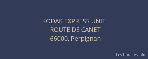 KODAK EXPRESS UNIT