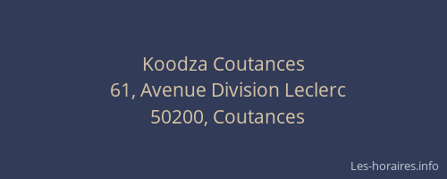 Koodza Coutances