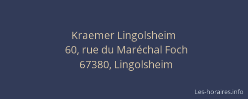 Kraemer Lingolsheim