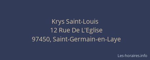 Krys Saint-Louis