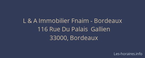 L & A Immobilier Fnaim - Bordeaux