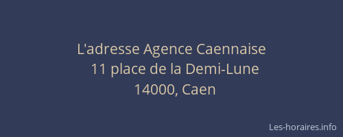 L'adresse Agence Caennaise