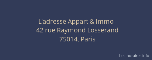 L'adresse Appart & Immo