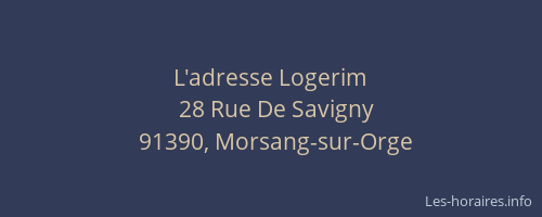 L'adresse Logerim