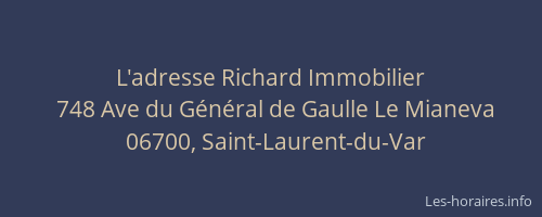 L'adresse Richard Immobilier