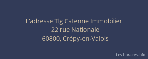 L'adresse Tlg Catenne Immobilier