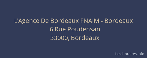 L'Agence De Bordeaux FNAIM - Bordeaux