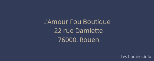 L'Amour Fou Boutique