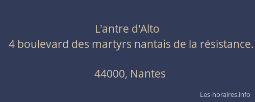 L'antre d'Alto