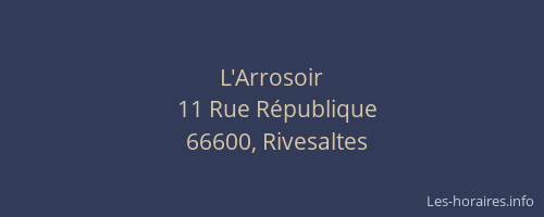 L'Arrosoir