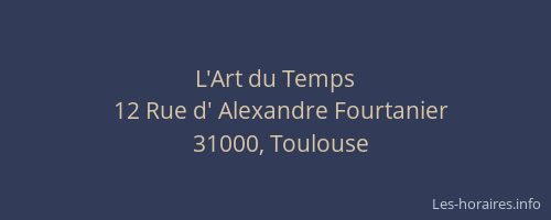 L'Art du Temps