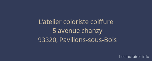 L'atelier coloriste coiffure