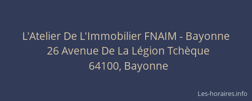 L'Atelier De L'Immobilier FNAIM - Bayonne