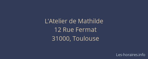 L'Atelier de Mathilde