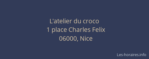 L'atelier du croco