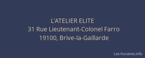 L'ATELIER ELITE