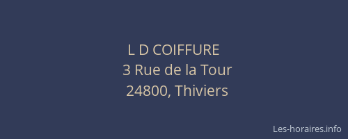 L D COIFFURE