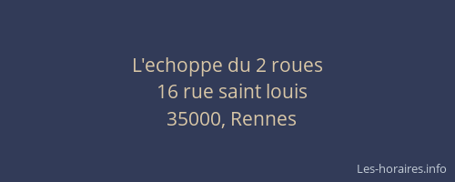 L'echoppe du 2 roues