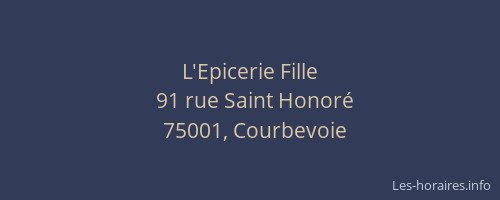 L'Epicerie Fille