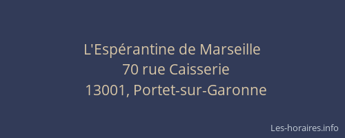 L'Espérantine de Marseille