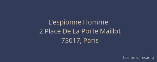 L'espionne Homme