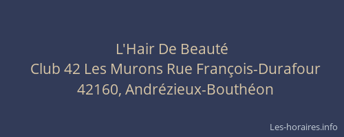 L'Hair De Beauté