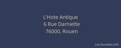 L'Hote Antique