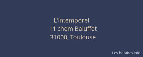 L'intemporel