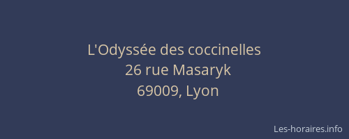 L'Odyssée des coccinelles