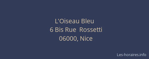 L'Oiseau Bleu