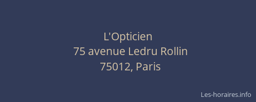 L'Opticien