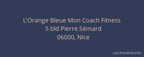 L'Orange Bleue Mon Coach Fitness