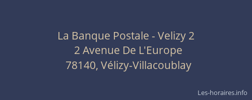 La Banque Postale - Velizy 2