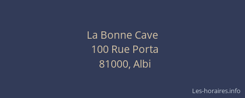 La Bonne Cave