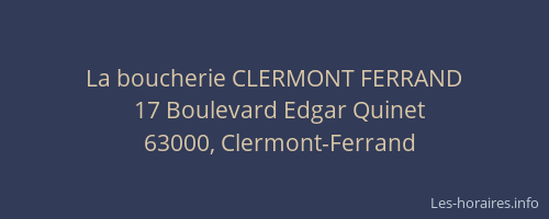 La boucherie CLERMONT FERRAND