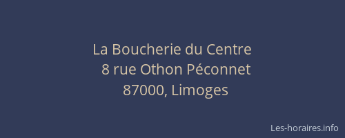 La Boucherie du Centre