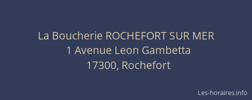 La Boucherie ROCHEFORT SUR MER