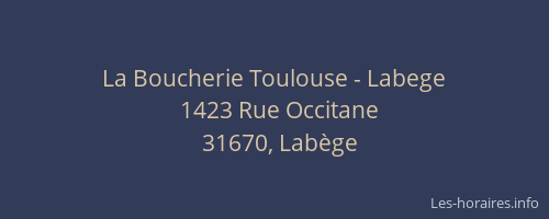 La Boucherie Toulouse - Labege