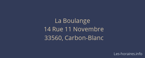 La Boulange