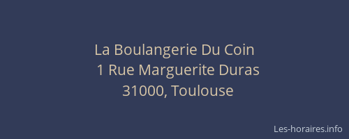 La Boulangerie Du Coin